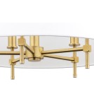 Lampy wiszące w stylu Hampton - Argon ABBANO żyrandol 5 pł. 5x7W (max) biały mosiądz szczotkowany 2132 - product 5