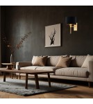 Kinkiety - Argon ABBANO kinkiet 1 pł. 1x15W (max) czarny mosiądz szczotkowany 8050 - product 2