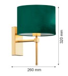 Argon ABBANO kinkiet 1 pł. 1x15W (max) zielony mosiądz szczotkowany 8107 Argon ABBANO kinkiet 1 pł. 1x15W (max) zielony mosiądz szczotkowany 8107