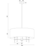 Argon ABBANO żyrandol 5 pł. 5x7W (max) zielony mosiądz szczotkowany 2146 Argon ABBANO żyrandol 5 pł. 5x7W (max) zielony mosiądz szczotkowany 2146