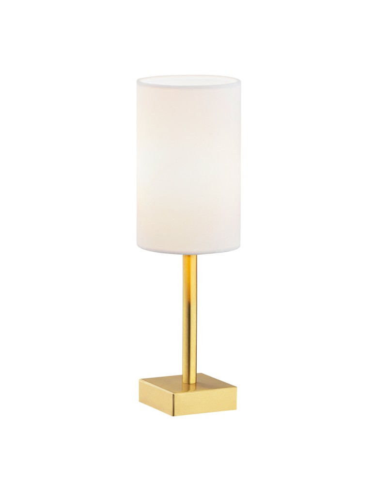 Argon ABRUZZO lampa stołowa 1 pł. 1x7W (max) biały mosiądz szczotkowany 8030