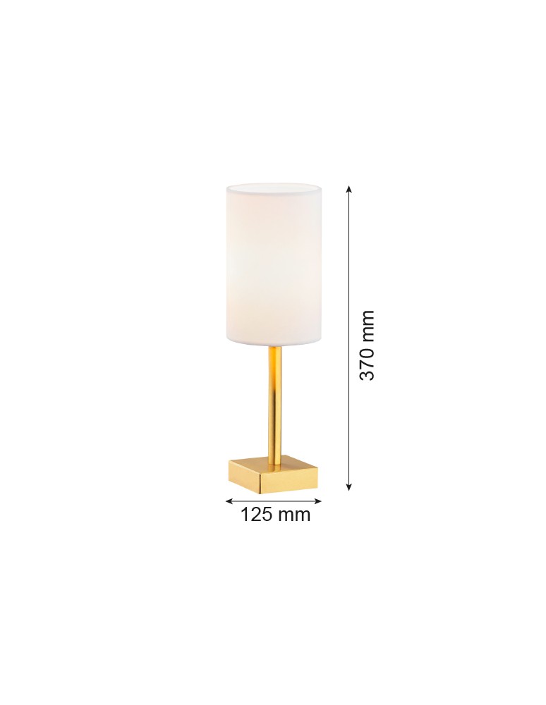 Argon ABRUZZO lampa stołowa 1 pł. 1x7W (max) biały mosiądz szczotkowany 8030