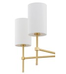 Żyrandole w stylu Hampton - Argon ABRUZZO żyrandol 5 pł. 5x7W (max) biały mosiądz szczotkowany 2134 - product 4