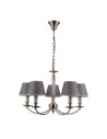 ITALUX ZANOBI Wisząca Szary 5xE14 PND-43272-5