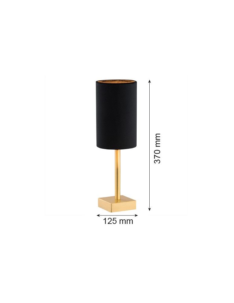 Argon ABRUZZO lampa stołowa 1 pł. 1x7W (max) czarny mosiądz szczotkowany 8031