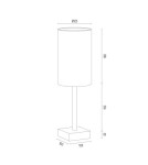 Lampy stołowe z abażurem - Argon ABRUZZO lampa stołowa 1 pł. 1x7W (max) czarny mosiądz szczotkowany 8031 - product 7