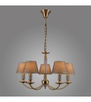 Żyrandole retro - ITALUX ZANOBI Wisząca Szary 5xE14 PND-43272-5 - product 2