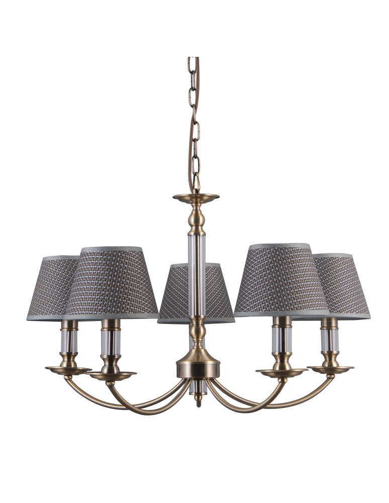Żyrandole retro - ITALUX ZANOBI Wisząca Szary 5xE14 PND-43272-5 - product kolory-swiatla.pl 3