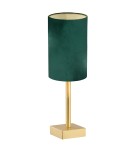 Lampy stołowe z abażurem - Argon ABRUZZO lampa stołowa 1 pł. 1x7W (max) zielony mosiądz szczotkowany 8108 - product 1