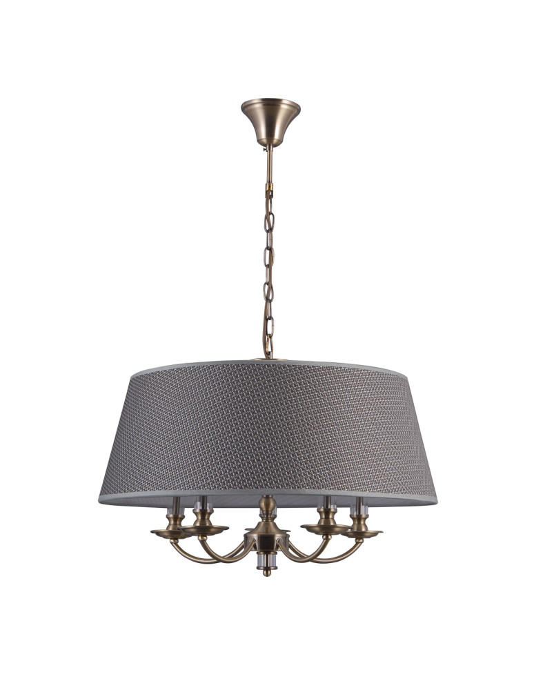 Lampy wiszące w stylu nowojorskim - ITALUX ZANOBI Wisząca Szary 5xE14 PND-43272-5A - produkt kolory-swiatla.pl 1
