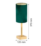 Lampy stołowe z abażurem - Argon ABRUZZO lampa stołowa 1 pł. 1x7W (max) zielony mosiądz szczotkowany 8108 - product 4