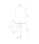 Kinkiety nowoczesne - Argon ABRUZZO kinkiet 1 pł. 1x7W (max) zielony mosiądz szczotkowany 8109 - product 5