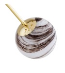 Lampy wiszące kule - Argon ABSOS 1840 lampa wisząca 4 pł. klosze biało-brązowe (marmurek), stelaż mosiądz szkło, stal mosiądzowana - product 7