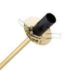 Lampy wiszące kule - Argon ABSOS 1840 lampa wisząca 4 pł. klosze biało-brązowe (marmurek), stelaż mosiądz szkło, stal mosiądzowana - product 9