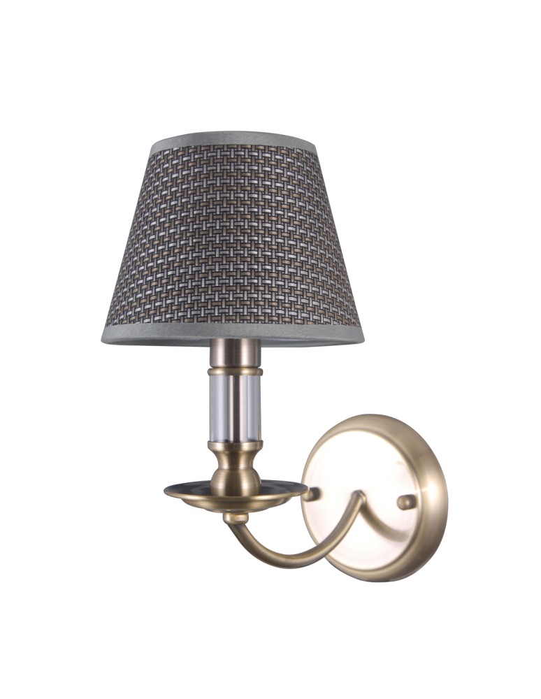 Kinkiety - ITALUX ZANOBI Kinkiet Szary 1xE14 WL-43272-1 - produkt kolory-swiatla.pl 1
