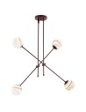 Argon ABSOS 1842 lampa wisząca 4 pł. klosze biało-brązowe (marmurek), stelaż czekoladowy brązowy szkło, stal lakierowana Argon ABSOS 1842 lampa wisząca 4 pł. klosze biało-brązowe (marmurek), stelaż czekoladowy brązowy szkło, stal lakierowana
