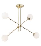 Argon ABSTRACT lampa wisząca 4 pł. 4x7W (max) opal mat mosiądz 1695 Argon ABSTRACT lampa wisząca 4 pł. 4x7W (max) opal mat mosiądz 1695
