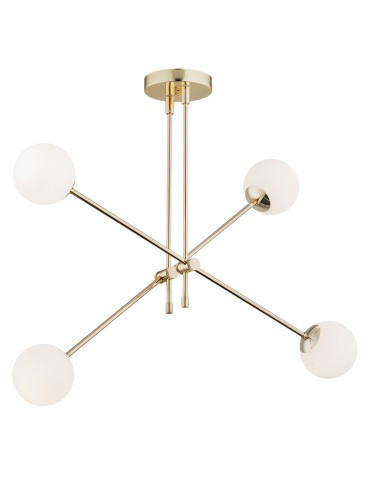 Argon ABSTRACT lampa wisząca 4 pł. 4x7W (max) opal mat mosiądz 1695