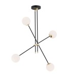 Argon ABSTRACT lampa wisząca 4 pł. 4x7W (max) opal mat czarny struktura 1696 Argon ABSTRACT lampa wisząca 4 pł. 4x7W (max) opal mat czarny struktura 1696