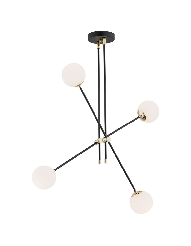 Argon ABSTRACT lampa wisząca 4 pł. 4x7W (max) opal mat czarny struktura 1696 Argon ABSTRACT lampa wisząca 4 pł. 4x7W (max) opal mat czarny struktura 1696
