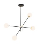 Argon ABSTRACT lampa wisząca 4 pł. 4x7W (max) opal mat czarny struktura 1696 Argon ABSTRACT lampa wisząca 4 pł. 4x7W (max) opal mat czarny struktura 1696