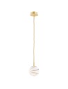 Argon ALMIROS 8450 lampa wisząca 1 pł., mała, klosz biało-brązowy (marmurek), elementy mosiądz szkło, mosiądz, oplot baw Argon ALMIROS 8450 lampa wisząca 1 pł., mała, klosz biało-brązowy (marmurek), elementy mosiądz szkło, mosiądz, oplot baw