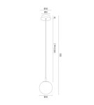 Argon ALMIROS 8450 lampa wisząca 1 pł., mała, klosz biało-brązowy (marmurek), elementy mosiądz szkło, mosiądz, oplot baw Argon ALMIROS 8450 lampa wisząca 1 pł., mała, klosz biało-brązowy (marmurek), elementy mosiądz szkło, mosiądz, oplot baw
