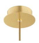 Lampy wiszące pojedyncze - Argon ALMIROS 8447 lampa wisząca 1 pł., średnia, klosz biało-brązowy (marmurek), elementy mosiądz szkło, mosiądz, oplot  - product 4