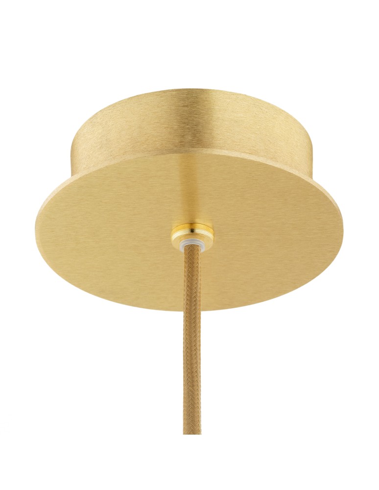 Argon ALMIROS 8447 lampa wisząca 1 pł., średnia, klosz biało-brązowy (marmurek), elementy mosiądz szkło, mosiądz, oplot