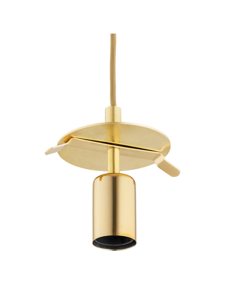Argon ALMIROS 8447 lampa wisząca 1 pł., średnia, klosz biało-brązowy (marmurek), elementy mosiądz szkło, mosiądz, oplot
