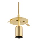 Lampy wiszące pojedyncze - Argon ALMIROS 8448 lampa wisząca 1 pł., duża, klosz biało-brązowy (marmurek), elementy mosiądz szkło, mosiądz, oplot baw - product 5