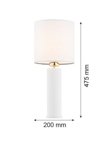 Argon ALMADA lampa stołowa 1 pł. 1x15W (max) biały biały struktura 4231 - produkt 2