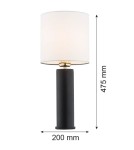 Argon ALMADA lampa stołowa 1 pł. 1x15W (max) biały czarny struktura 4233 Argon ALMADA lampa stołowa 1 pł. 1x15W (max) biały czarny struktura 4233