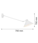 Kinkiety na wysięgniku - Argon ALTEA kinkiet 1 pł. 1x15W (max) biały struktura 4071 - product 2