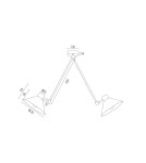 Lampy wiszące - Argon ALTEA lampa wisząca 2 pł. 2x15W (max) biały struktura 861 - product 3