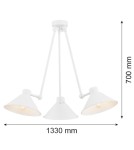 Argon ALTEA lampa wisząca 3 pł. 3x15W (max) biały struktura 1451 Argon ALTEA lampa wisząca 3 pł. 3x15W (max) biały struktura 1451