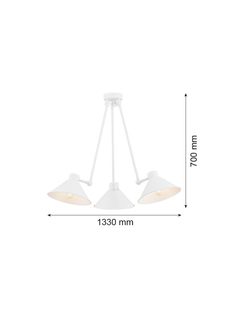 Argon ALTEA lampa wisząca 3 pł. 3x15W (max) biały struktura 1451 Argon ALTEA lampa wisząca 3 pł. 3x15W (max) biały struktura 1451