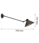 Argon ALTEA kinkiet 1 pł. 1x15W (max) czarny struktura 4072 Argon ALTEA kinkiet 1 pł. 1x15W (max) czarny struktura 4072