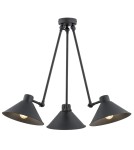 Lampy wiszące - Argon ALTEA lampa wisząca 3 pł. 3x15W (max) czarny struktura 1452 - product 1