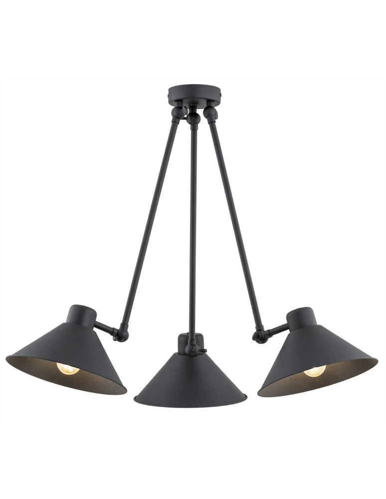Argon ALTEA lampa wisząca 3 pł. 3x15W (max) czarny struktura 1452