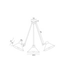 Lampy wiszące - Argon ALTEA lampa wisząca 3 pł. 3x15W (max) czarny struktura 1452 - product 5