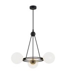 Argon AMALFI żyrandol 3 pł. 3x15W (max) opal mat czarny struktura 6150 Argon AMALFI żyrandol 3 pł. 3x15W (max) opal mat czarny struktura 6150