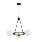 Argon AMALFI żyrandol 3 pł. 3x15W (max) opal mat czarny struktura 6150 Argon AMALFI żyrandol 3 pł. 3x15W (max) opal mat czarny struktura 6150