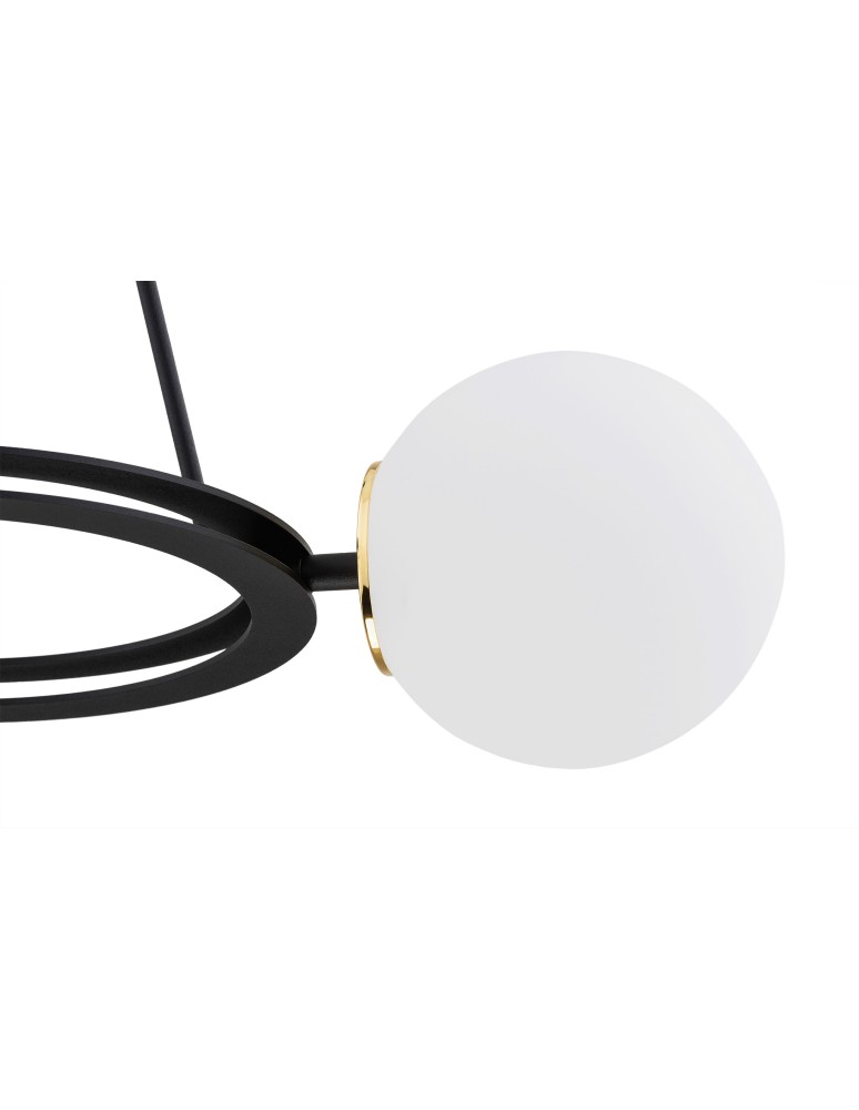 Argon AMALFI żyrandol 3 pł. 3x15W (max) opal mat czarny struktura 6150 Argon AMALFI żyrandol 3 pł. 3x15W (max) opal mat czarny struktura 6150
