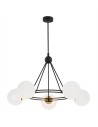 Argon AMALFI żyrandol 5 pł. 5x15W (max) opal mat czarny struktura 2119 Argon AMALFI żyrandol 5 pł. 5x15W (max) opal mat czarny struktura 2119