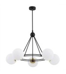 Argon AMALFI żyrandol 5 pł. 5x15W (max) opal mat czarny struktura 2119 Argon AMALFI żyrandol 5 pł. 5x15W (max) opal mat czarny struktura 2119
