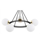 Argon AMALFI żyrandol 5 pł. 5x15W (max) opal mat czarny struktura 2119 Argon AMALFI żyrandol 5 pł. 5x15W (max) opal mat czarny struktura 2119