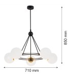 Argon AMALFI żyrandol 5 pł. 5x15W (max) opal mat czarny struktura 2119 Argon AMALFI żyrandol 5 pł. 5x15W (max) opal mat czarny struktura 2119