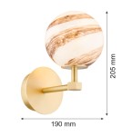 Kinkiety kule - Argon ARUBA 8500        szkło, mosiądz - product 6
