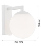 Argon ASPEN kinkiet 1 pł. 1x15W (max) opal mat biały struktura 3733 Argon ASPEN kinkiet 1 pł. 1x15W (max) opal mat biały struktura 3733